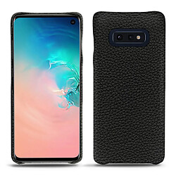 Coque cuir Samsung Galaxy S10E - Coque arrière - Ebène ( Noir / Black ) - NOREVE