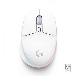 Souris Logitech G - Gaming - sans fil - G705 Éclairage RVB LIGHTSYNC, Bluetooth, Légere - White Mist