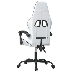 Acheter vidaXL Chaise de jeu Blanc et noir Similicuir