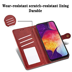 Avis Wewoo Housse Coque Etui en cuir de couleur unie pour téléphone portable avec protection photocadre photo et fente carteportefeuille et support Galaxy A50 bleu