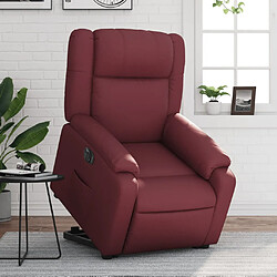 vidaXL Fauteuil inclinable électrique rouge bordeaux similicuir