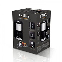 Machine a Cafe - Cafetiere Electrique KRUPS KM321010 Pro Aroma Plus filtre électrique, 1,25 L soit 15 tasses, a café, Noir et inox pas cher