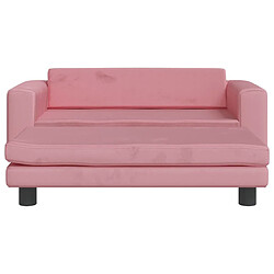 Avis Maison Chic Niche Lit pour chien avec extension | Panier couchage pour chien rose 100x50x30 cm velours -GKD87502