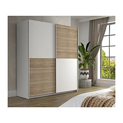 FINLANDEK Armoire de chambre ULOS style contemporain decor chene et blanc - L 170,3 cm