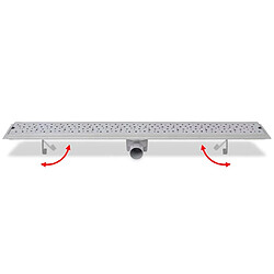 Helloshop26 Drain de douche linéaire 93 cm acier inoxydable drain de plancher 02_0003062 pas cher