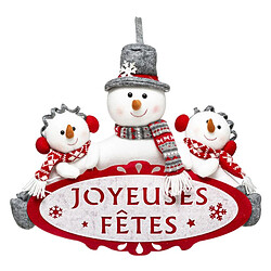 Suspension Pancarte 48 cm Bonhomme de neige - FEERIC CHRISTMAS