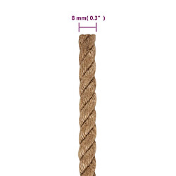 vidaXL Corde 100 % jute 8 mm 500 m pas cher