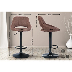 Non Tabouret de bar Milet tissu noir