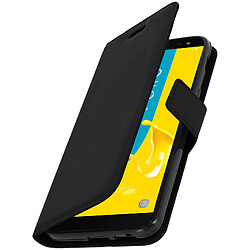 Avizar Housse Folio Samsung Galaxy J6 Etui Porte carte Fonction Support - Noir