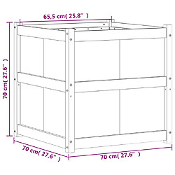 vidaXL Jardinière 70x70x70 cm bois massif de douglas pas cher