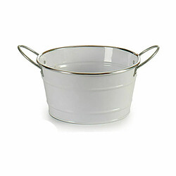 Ibergarden Cache-pot Seau Blanc Argenté Zinc 27,5 x 10,5 x 20 cm (24 Unités)