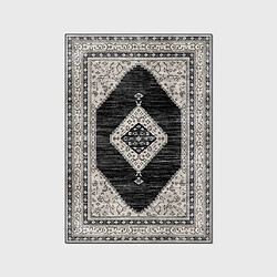 Universal Tapis bohème rétro 120x160cm grande surface tapis de sol cuisine non coulissant plaid absorbant sol tapis tatami | Tapis(Le noir)