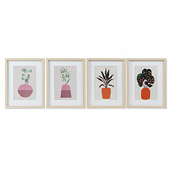 Cadre DKD Home Decor Plante (35 x 2 x 45 cm) (4 Unités)