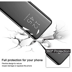 Htdmobiles Housse pour Samsung Galaxy S24 Plus 5G - etui coque portefeuille clear view miroir + verre trempe - NOIR