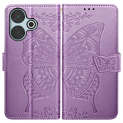 Avizar Étui Papillon Mandala pour Xiaomi Redmi 13 Portefeuille Dragonne Violet