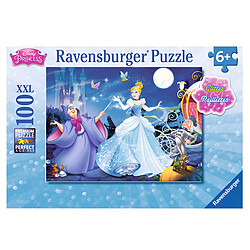 Ravensburger Puzzle 100 pièces Adorable Cendrillon avec Paillettes au Thème Disney Princesse Multicolore