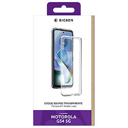 BigBen Connected Coque pour Motorola G54 5G Souple et Ultra-Fine en TPU Transparent