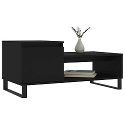 Avis Maison Chic Table basse,Table Console Table d'appoint, Table pour salon Noir 100x50x45 cm Bois d'ingénierie -MN99487