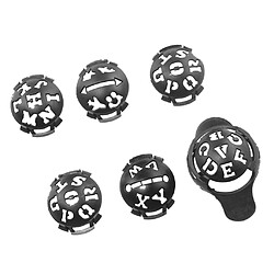 6pcs Balle De Golf Liner Marqueur Ligne Lettre Modèle Dessin Outil Alignement Golf