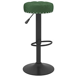 vidaXL Tabourets de bar 2 pcs Vert foncé Velours