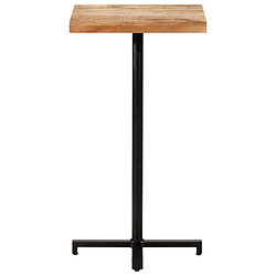 vidaXL Table de bar Carrée 50x50x110 cm Bois de manguier brut