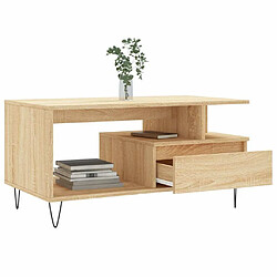 Acheter Maison Chic Table basse,Table Console Table d'appoint, Table pour salon Chêne sonoma 90x49x45 cm Bois d'ingénierie -MN82536