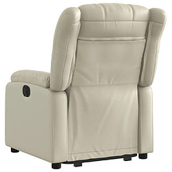 Acheter Maison Chic Fauteuil Relax pour salon, Fauteuil inclinable Crème Similicuir -GKD86037