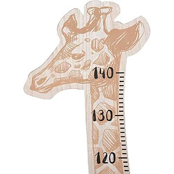 Toilinux Toise enfant en bois Girafe - Hauteur 140 cm