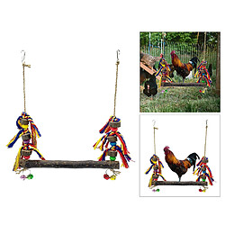 Avis Poulet Swing Large Perroquets Perche En Bois Pour Poule Grands Oiseaux Aras Canaries B