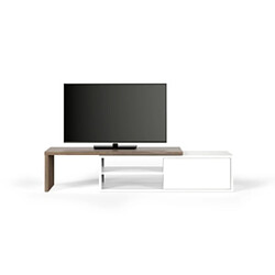 Avis TemaHome - Meuble TV Move 110-203cm Noyer & Blanc Mat