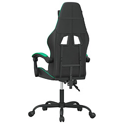 Acheter vidaXL Chaise de jeu pivotante Noir et vert Similicuir