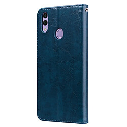 Wewoo Housse Coque Business Style Oil Wax Texture en cuir à rabat horizontal pour Huawei Honor 8Cavec support et fentes cartes et portefeuille bleu