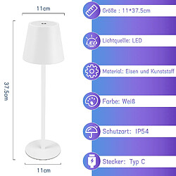 Acheter NETTLIFE Lampe de Chevet à Batterie sans Fil - LED RGB 2600mhA Lampe de Table d'extérieur Rechargeable Tactile Dimmable Blanc Lampe à Batterie USB