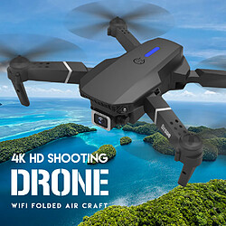 Universal Drone E525 Pro avec 4K/1080p double caméra WiFi FPV bureau intelligent anti-collision pliant mini quadricoptère allemand jouet comparatif E88 | RC Helicopter(Le noir)