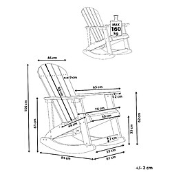 Avis Beliani Chaise de jardin ADIRONDACK Bois d'ingénierie Gris foncé