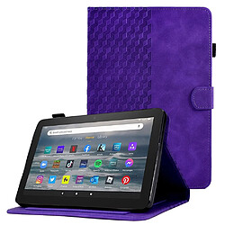 Etui en PU fonction d'éveil/veille automatique avec support et porte-cartes pour votre Amazon Fire HD 8 (2016)/(2017)/(2018) - violet