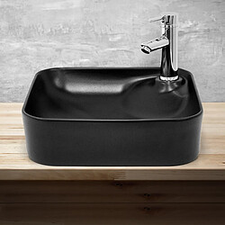 Avis ML DESIGN MODERN LIVING Lavabo en céramique noir mat vasque à poser pour salle de bain 430x430x120 mm