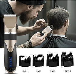 Acheter Universal Coiffeur professionnel Épingle à cheveux rechargeable USB numérique Homme Coiffeur Lame en céramique Rasoir Découpeuse