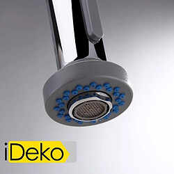 Acheter iDeko®Robinet Mitigeur d’évier cuisine (Haut) étirable chrome& Flexible