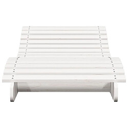 Avis vidaXL Chaise longue blanc 205x70x31,5 cm bois massif de pin