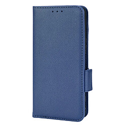 Etui en PU texture litchi bleu foncé pour votre Sony Xperia 5 III 5G