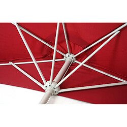 Mendler Demi-parasol en aluminium Parla, UV 50+ ~ 300cm bordeaux sans pied pas cher