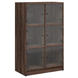 vidaXL Buffet haut avec portes chêne marron bois d'ingénierie