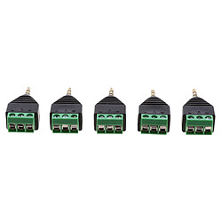 Avis 10 Pcs 3.5mm 3 Pôle Mâle RCA Connecteur à Av Bornes À Vis Pour Vidéo Surveillance