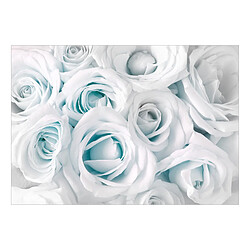 Artgeist Papier peint - Satin Rose (Turquoise) [250x175]