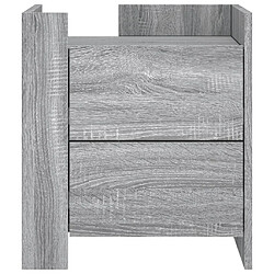 Avis vidaXL Table de chevet sonoma gris 45x50x50 cm bois d'ingénierie