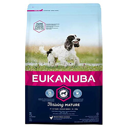 Croquettes Mature 7+ au Poulet pour Chien Sénior de Taille Moyenne - Eukanuba - 3Kg