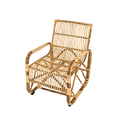 Fauteuil de jardin carré en rotin tressé - Jardiline