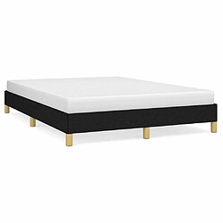 Maison Chic Lit adulte - Lit simple Cadre de lit,Structure du lit Contemporain Noir 140x190 cm Tissu -MN76554