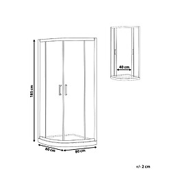 Avis Beliani Cabine de douche JUKATAN 80 x 80 x 185 cm Argenté